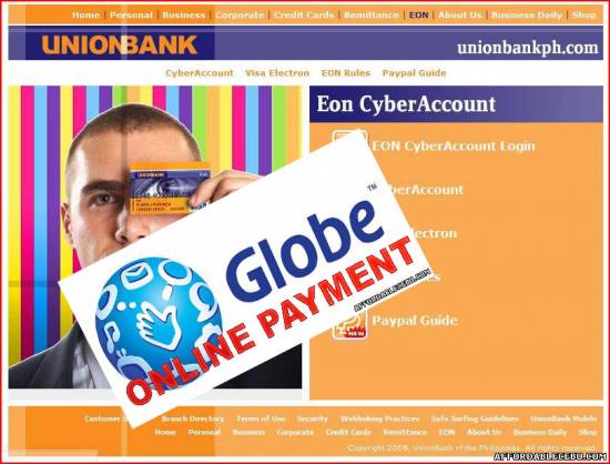 Picture of List of Banks with Online Banking Payments for Globe