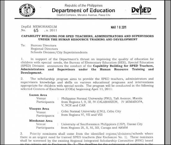 Picture of DepEd announces Capability Building for SPED Teachers, Administrators, and Supervisors under the Human Resource Training and Development