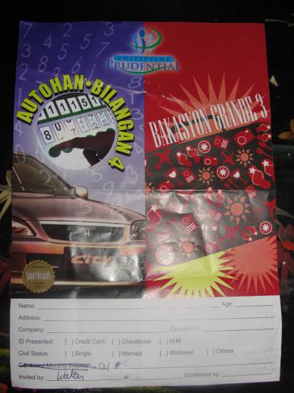 Picture of Prudential Life Insurance Raffle Promo