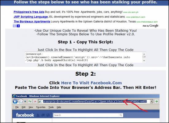 Picture of Beware of thefbsecrets.info scam