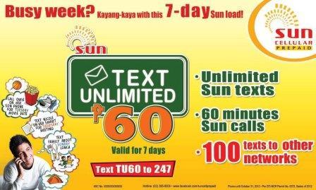 Picture of Sun Cellular Text Unlimited 60