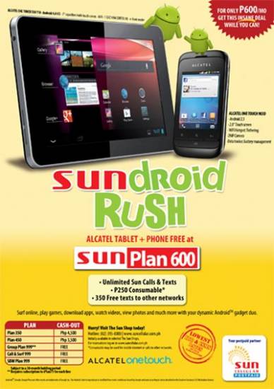 Picture of Sun Cellular Latest Plan 600: Android Phone and Android Tablet