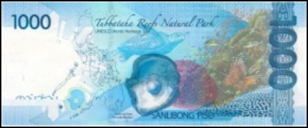 1000 Peso Bill Back View picture