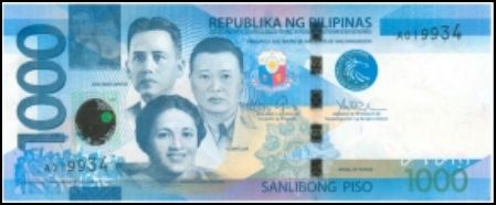 1000 Peso Bill Front View picture