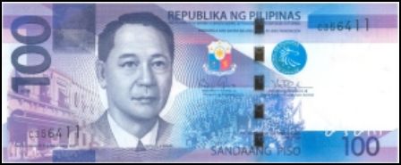 100 Peso Bill Front View picture