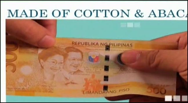 New Philippine Peso Bills are made of cotton and Philippine abaca