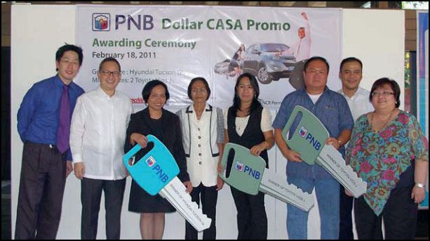 PNB Awards 3 Brand New Cars to Dollar CASA Promo Winners