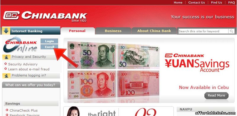 Official China Bank Website