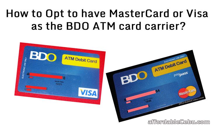 BDO MasterCard Visa ATM Debit Card