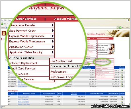 how to know bpi atm account number