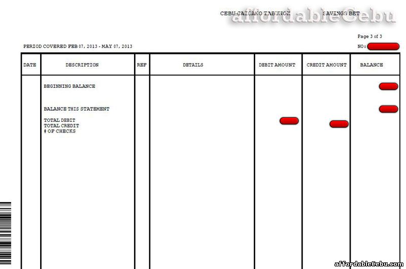 BPI bank statement 2