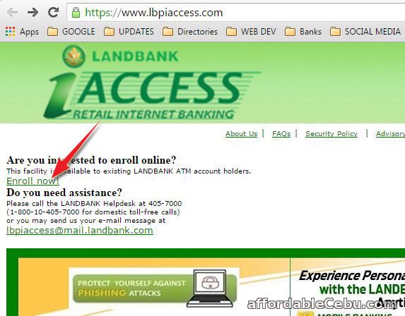 Enroll LandBank iAccess online banking