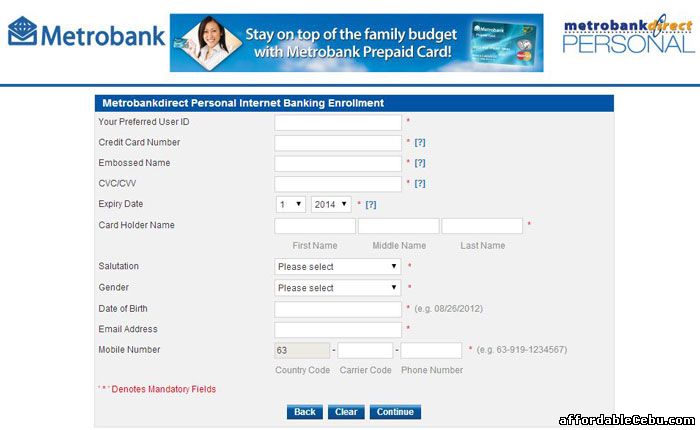 Fill-out Enrollment Form Credit Card