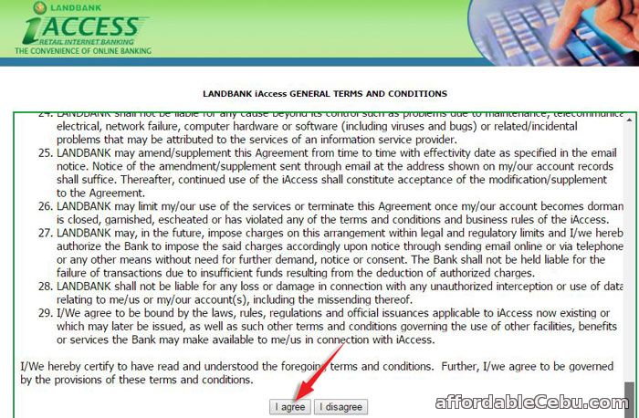 LandBank iAccess Online Banking Terms and Conditions