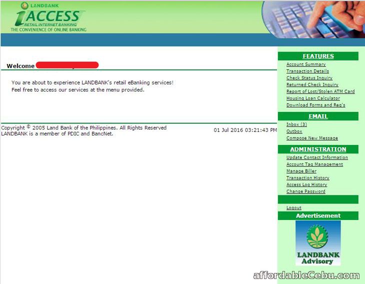 LandBank iAccess Internet Banking