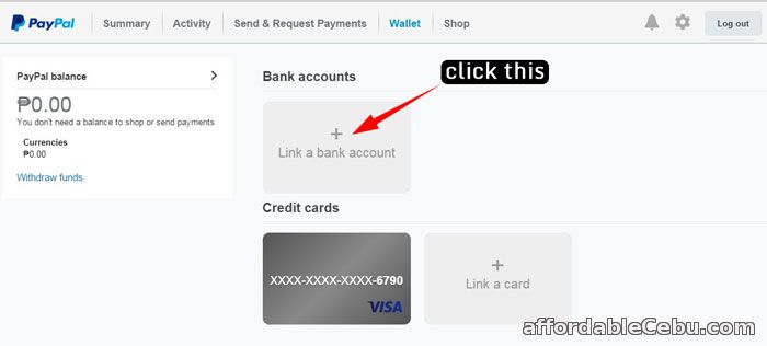 Link Metrobank account to Paypal account