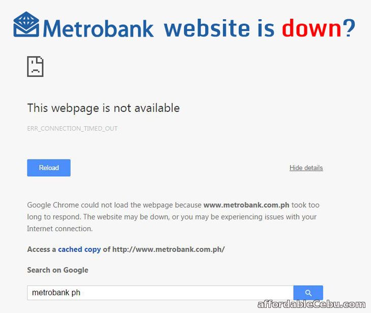 Metrobank website is down?