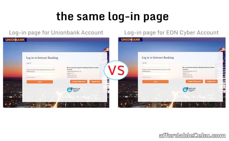 UnionBank Log-in Page Problem 2