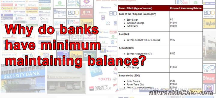 Why banks have no maintaining balance?