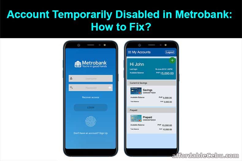 Account Temporarily Disabled in Metrobank: How to Fix?