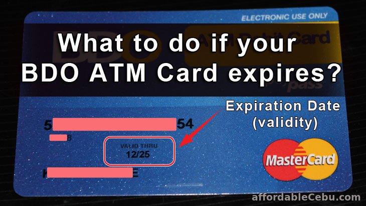 BDO ATM Card expire