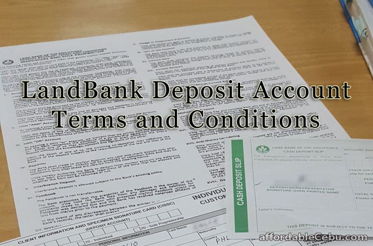 LandBank Deposit Account Terms and Conditions