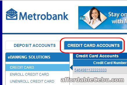 Metrobank Credit Card Statement of Account