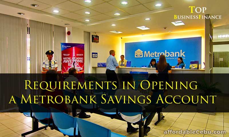 Requirements in Opening Metrobank Savings Account