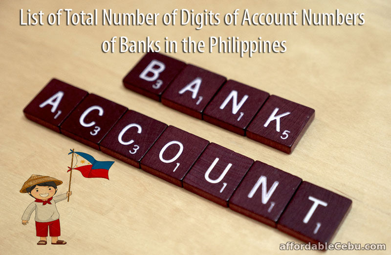 Total Digits of Account Number of Banks in Philippines