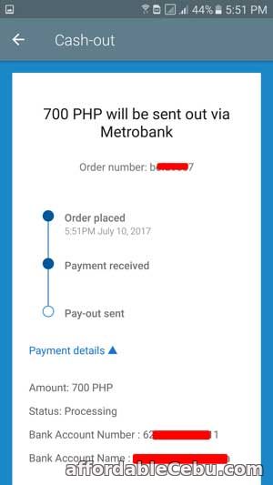 Send money from COINS.PH to Metrobank bank account