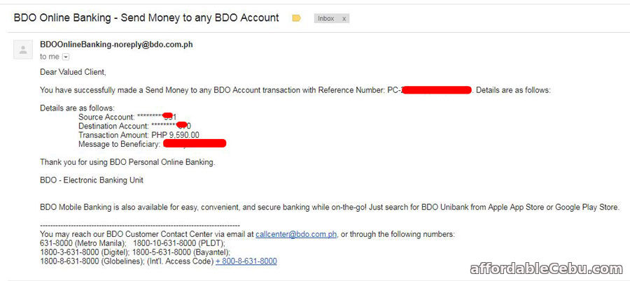 How to Transfer Money Thru BDO Online Banking (Email Confirmation)?