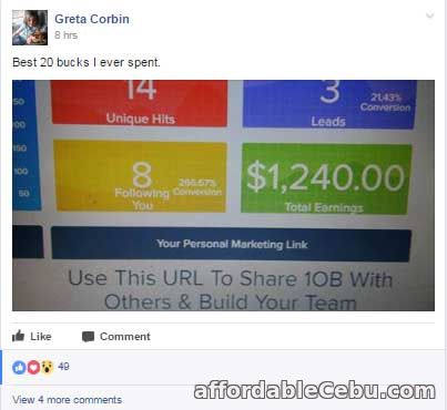1OnlineBusiness Testimonial Proof of Income