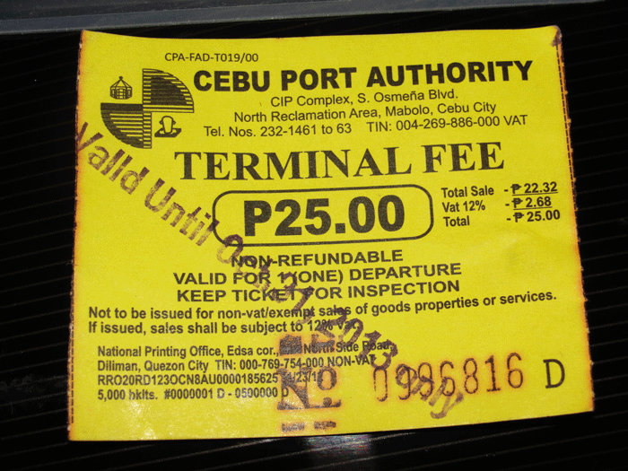 Cebu Terminal Fee