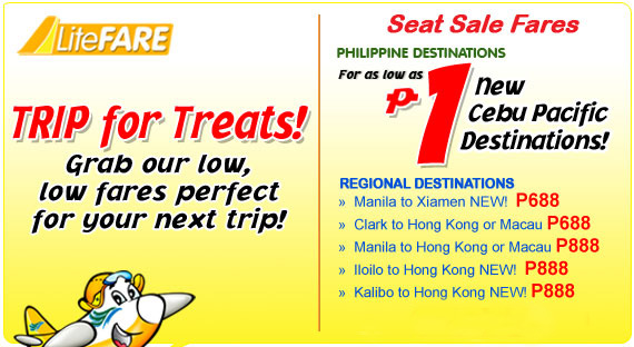 Cebu Pacific Latest 1 Peso Promo 2012