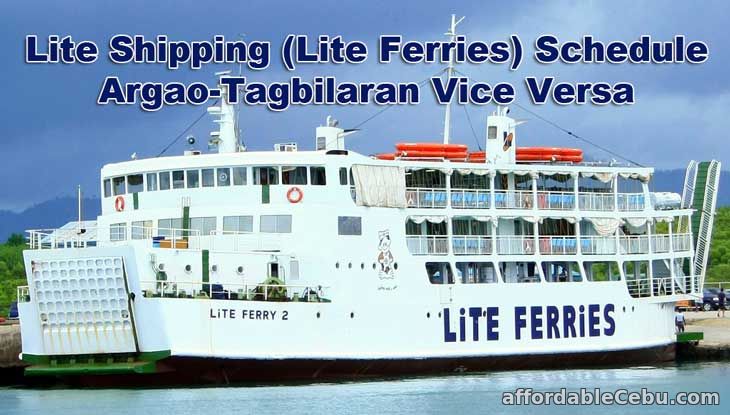 Lite Shipping Schedule Argao-Tagbilaran Vice Versa
