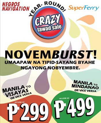 Negros Navigation and Super Ferry Latest Promo