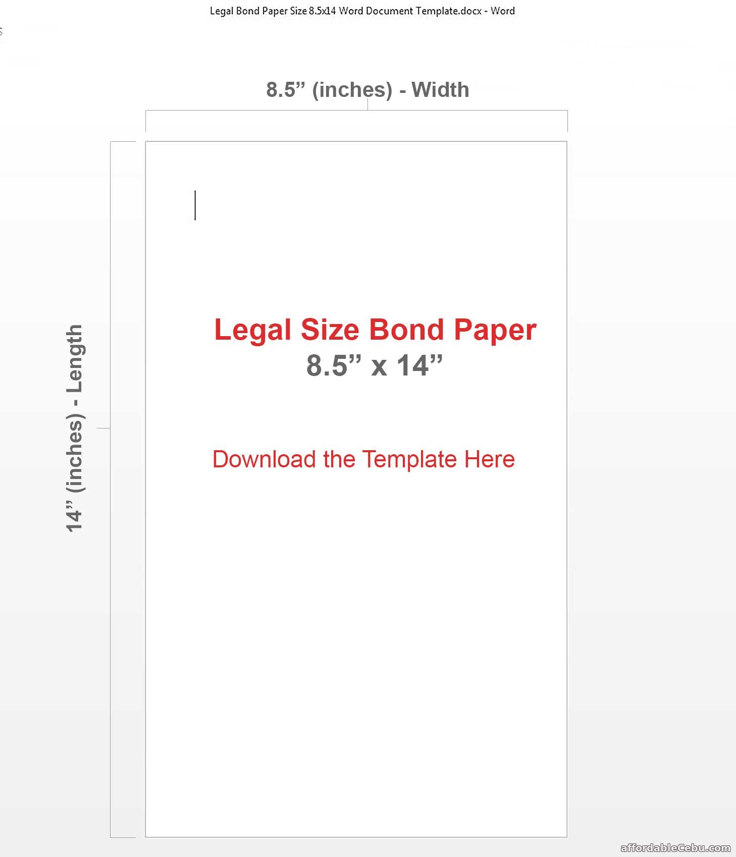 bond paper size for thesis