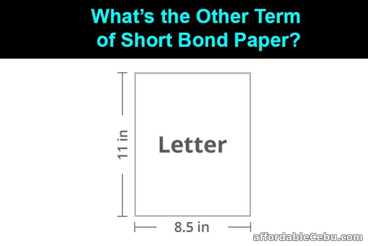 Other term of short bond paper