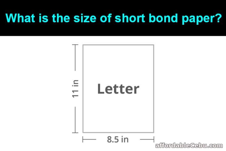 short bond paper size