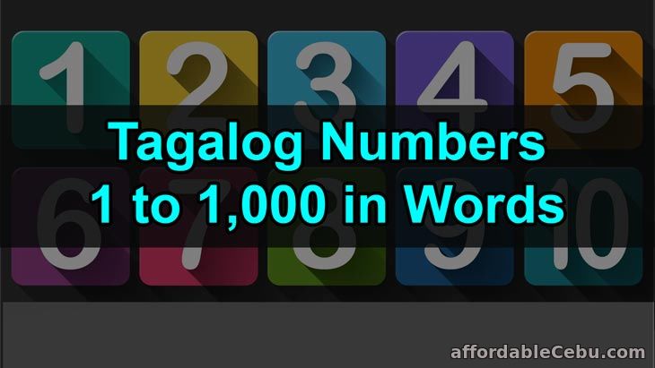 List of Tagalog Numbers 1 to 1000 in Words