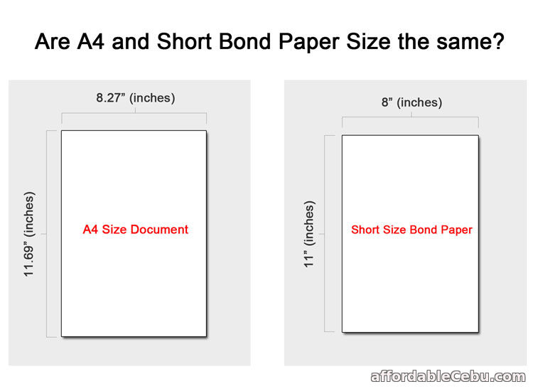 Is A4 and Short Bond Paper The Same? - Computers, Tricks ...