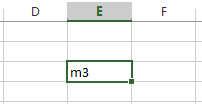 Cubic Meter symbol in Excel step 1