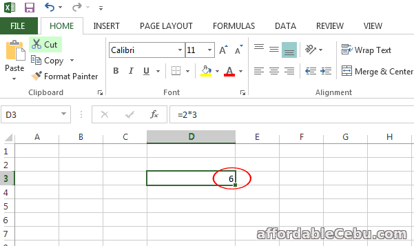Multiplication sign in Excel