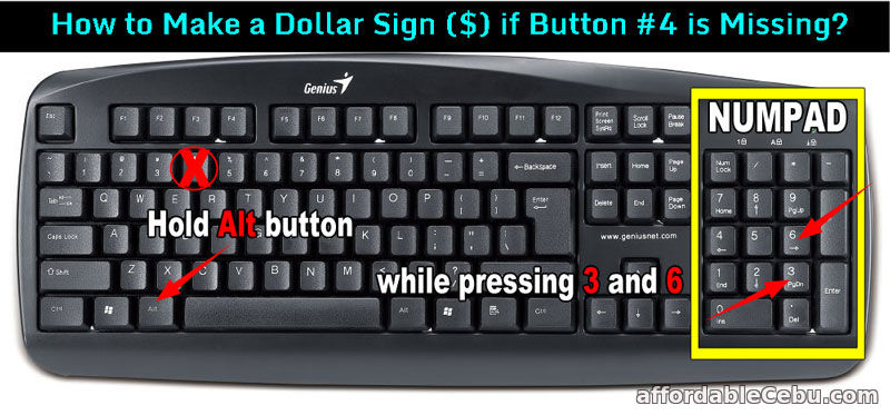 Type Dollar Sign if Button 4 is Missing or Destroyed