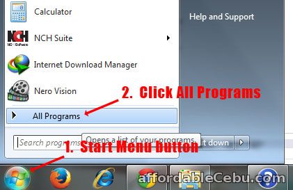 Windows Start Menu All Programs