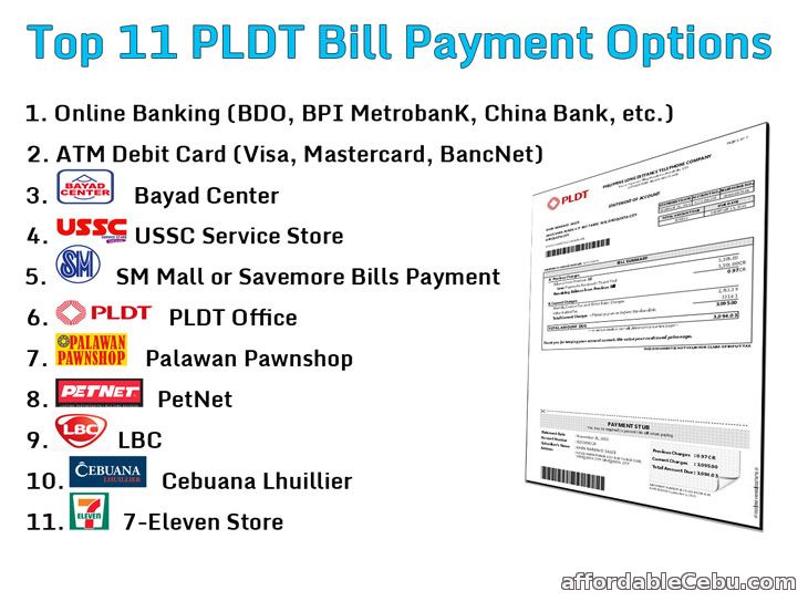 PLDT Bill Payment Options