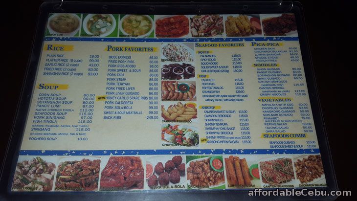 Chicken Ati-atihan Food Menu Pricelist