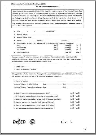 EHCP Monitoring Form