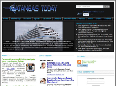 Batangastoday.com website