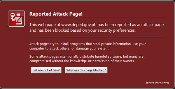 DepEd website hacked